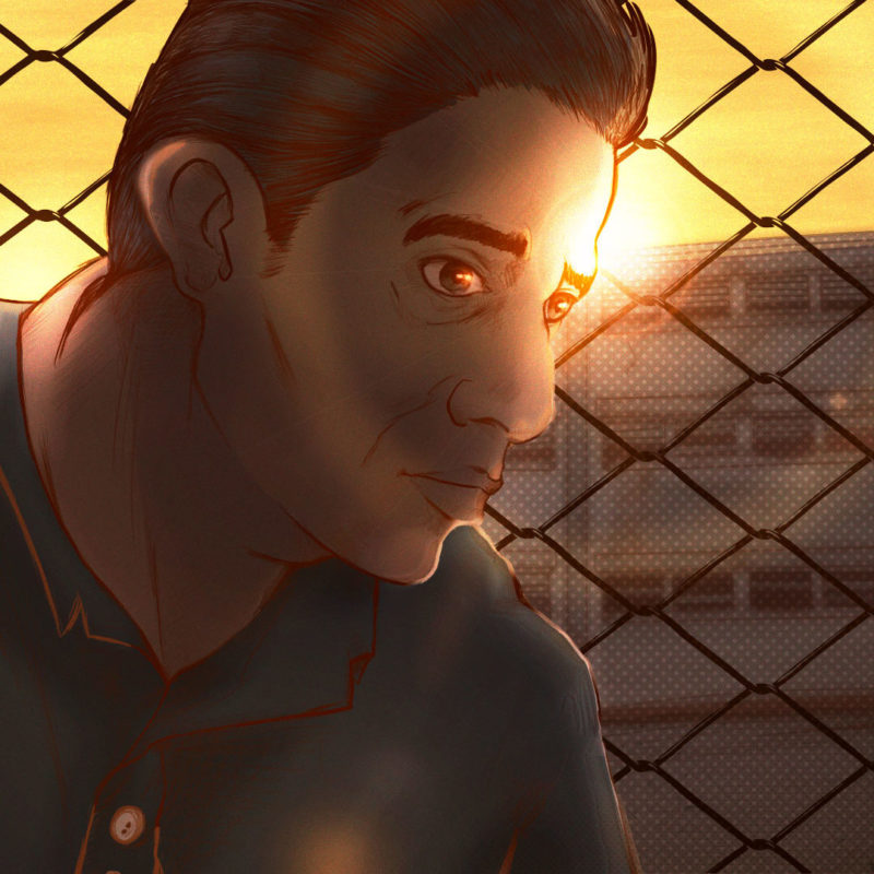 Hombre en la cárcel - Ilustración: Israel González